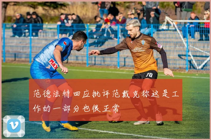 范德法特回应批评范戴克称这是工作的一部分也很正常